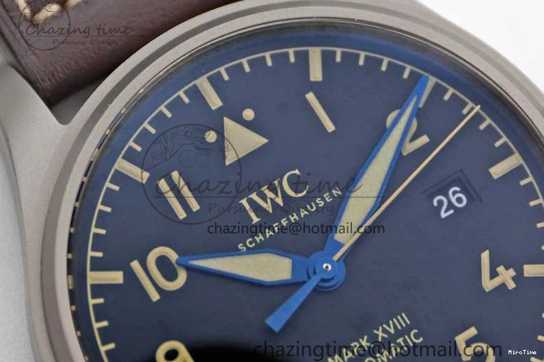 MIROTIME 0705 Mark XVIII IW327006 Titanium M+F 1:1 Best Edition Black Dial on Brown Leather Strap A Efficient 7052